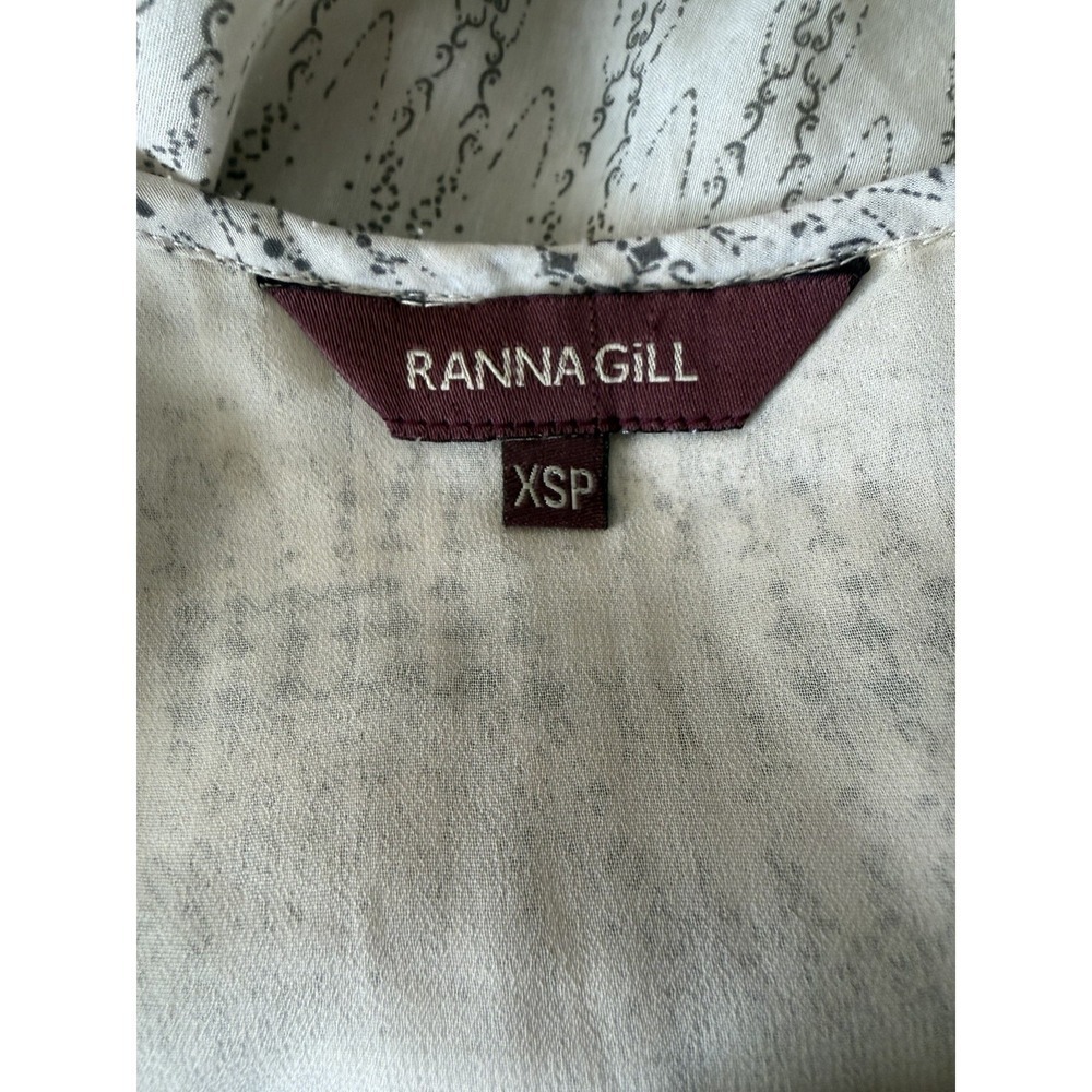 Anthropologie Tunic Mini‎ Dress XS Embroidered Peasant Sleeve Boho Ranna Gill - Picture 8 of 8